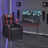 Costway Gaming Desk & Chair Set 48'' Computer Desk & Massage Recliner Chair Black + White/Blue/Pink/Red - 2 of 4