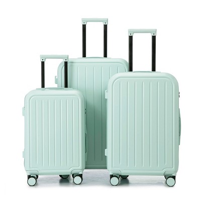 3 Pieces Luggage Sets,20/24/28Inch ABS Spinner Wheel Luggage,Suitcase With Cup Holder And USB Port,Luggage With Combination Lock-Cuddlewood