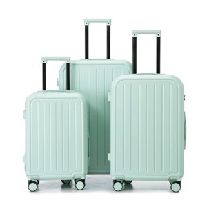 3 Pieces Luggage Sets,20/24/28Inch ABS Spinner Wheel Luggage,Suitcase With Cup Holder And USB Port,Luggage With Combination Lock-Cuddlewood - 1 of 4
