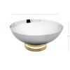 Classic Touch 6" Stainless Steel Bowl with Gold Loop Base - 3 of 3