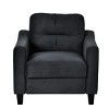 INFURNIC Sofas Comfortable Sectional Couch Plush Cushions Modern Design Sturdy Frame for Living Room Bedroom Office, Black, 32.2"*29.1"*34.4" - 2 of 4