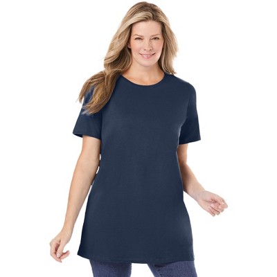 Woman Within Plus Size Perfect Crewneck Tunic