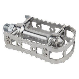 MKS BM-7 MX Cage Pedals 9/16" Chromoly Spindle Lightweight Aluminum Body Silver - 1 of 1