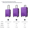 3 Pieces Luggage Sets Travel Suitcase with Double Spinner 8 Wheels TSA Lock Silent-Running Lightweight Hardshell Suitcase 20'' 24'' 28'' - 2 of 4