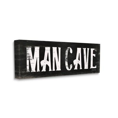 Stupell Industries Man Cave Black And White Textured Word Design