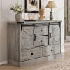 Garvee 59 Inch 4 Drawer Wood Dresser for Bedroom with Sliding Barn Doors Lacquered Engineered - 4 of 4