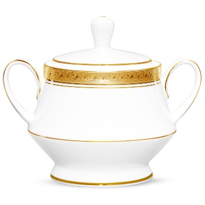Noritake Crestwood Gold Sugar with Cover, 10 oz.