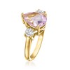Ross-Simons 2.20 Carat Amethyst Ring With .50 ct. t.w. Lab-Grown Diamonds in 18kt Gold Over Sterling - 3 of 4