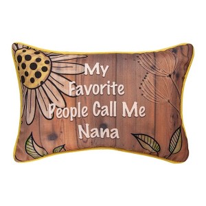 12.5x8" Pillow My Favorite People Call Me Nana Polyester by Manual Woodworkers and Weavers - 1 of 3