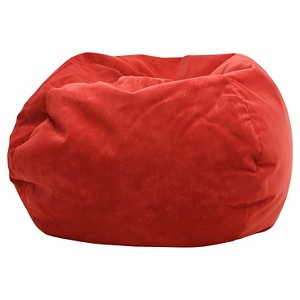Gold Medal Micro-Fiber Suede Bean Bag Chair - Red