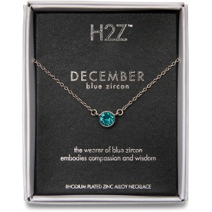 Pavilion Gift Company - Liza Birthstone December Blue Zircon - 17"-18.5" Necklace with 0.25" Crystal Pendant made from Austrian Crystals - Necklaces - 1 of 4