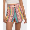 Hurley Womens Button Front Casual Walking Shorts - 2 of 4