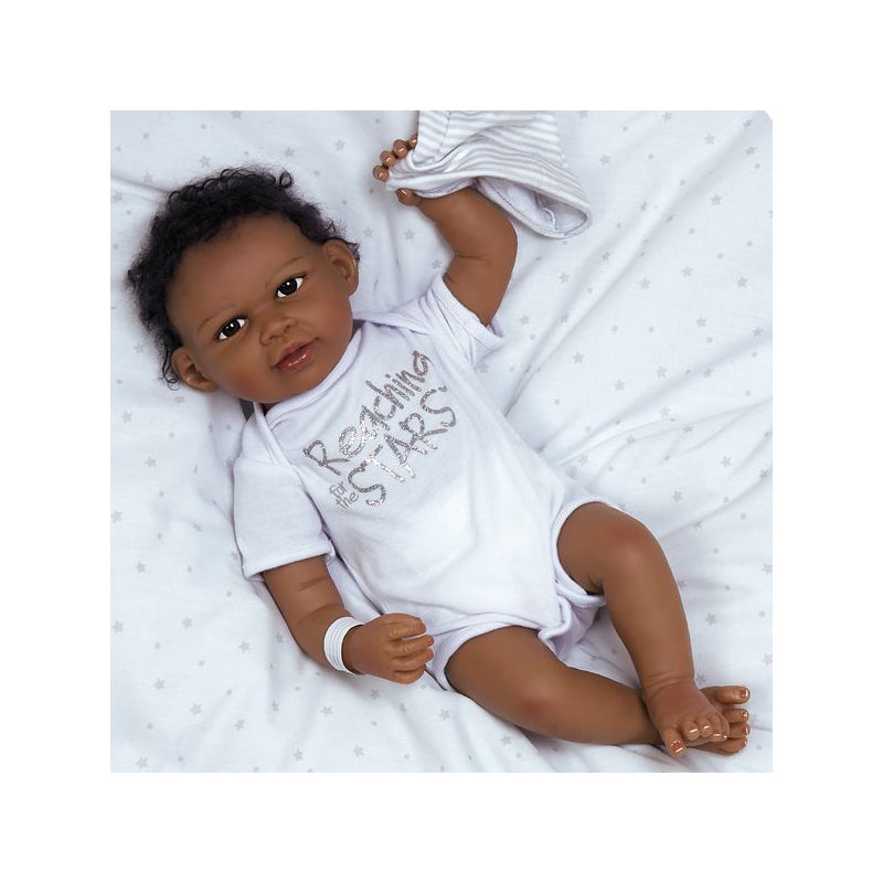 Paradise Galleries Reborn Newborn Doll in Silicone Vinyl Baby Bundles: Reaching for the Stars, 19 inch 7-Piece Ensemble, 3 of 12