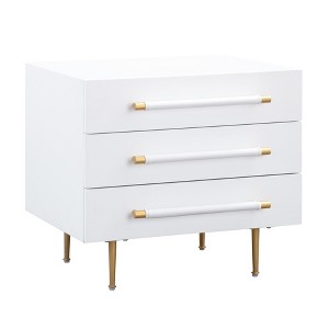 Trident Nightstand White 28"W x 19"D x 22"H - 1 of 4