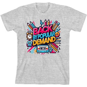 "Back By Popular Demand" Back To School  Adult Crew Neck Short Sleeve Tee - 1 of 2