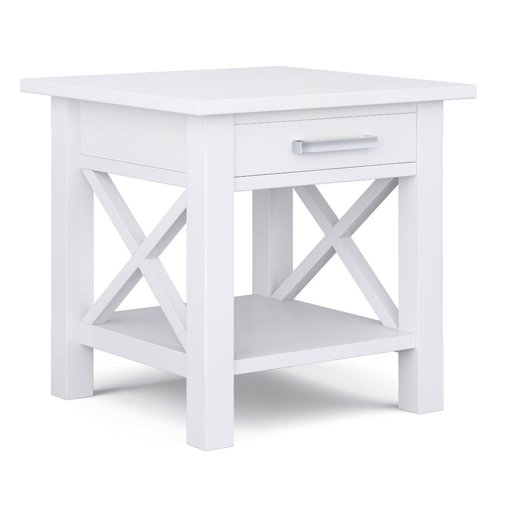 Photos - Coffee Table 21" Waterloo End Table White - WyndenHall