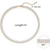 14K Gold Plated Tennis Necklace - 3mm Butterfly Rhinestone Choker for Women - 2 of 4