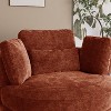 Mlmh & Kngwa 50.2"W Oversized Modern Upholstered Swivel Chair with Pillow and Storage Ottoman - 3 of 4