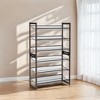 Shoe Rack Storage, Metal Shoe Organizer Stand for Garage, Entryway, Set of 2 3-Tier Stackable Shoe Rack Shelf, with Adjustable Flat or Angled Shelves - 4 of 4