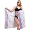 American Soft Linen 4 Piece Turkish Peshtemal Beach Towel Set, Light Weight Peshtemal Beach Pool Towels - 3 of 4