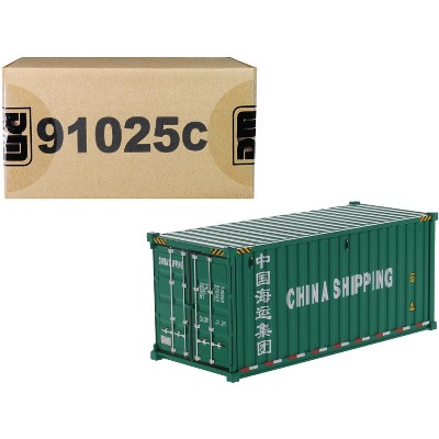 20' Dry Goods Sea Container "China Shipping" Green "Transport Series" 1/50 Model by Diecast Masters