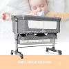 KTMBDW Baby Bassinet Bedside Crib, 3-in-1 Baby Bassinet Bedside Sleeper with Mattress and Soft,Breathable Sheet,Height Adjustable, Stable for Newborns - 2 of 4