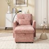 KWPZQEB Modern Recliner Chair, Upholstered Leisure Chair with Phone Bracket & Pillow, Reclining Sofa Chair with Storage for Living Room - 3 of 4