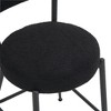 CAVINAS 24.8" Modern Dining Chairs,Set of 2/4,Teddy Fabric Counter Stools for Dining Room,Bar Stools with Round Seat,Dining Furniture Chair - 4 of 4