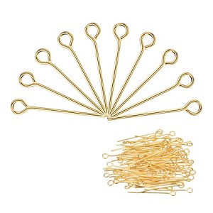 Unique Bargains DIY Craft Necklaces Bracelets Earrings Jewelry Making Iron 21 Gauge Eye Pins 200 Pcs - 1 of 4