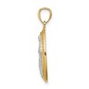 Black Bow Jewelry 14k Yellow Gold & White Rhodium Oval Miraculous Medal Pendant - 2 of 4