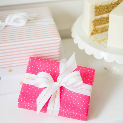 Neon Pink Dot Gift Wrap, Single Roll - Sugar Paper&#8482;