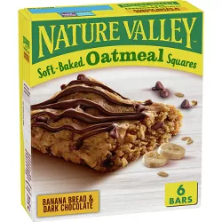 Nature Valley Banana Bread & Dark Chocolate Soft-Baked Oatmeal Squares - 7.44oz/6ct