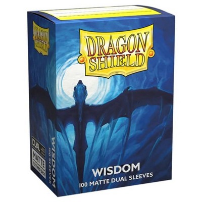 DRAGON SHIELD Dragon Shield Dual Matte Wisdom Dark Blue Standard Size 100 ct Card Sleeves Individual Pack