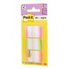 Post-it 66ct 1" Repositionable Filing Tabs with On-the-Go Dispenser - Pink/Green/Orange: Plastic, Removable, Multicolored - 2 of 4
