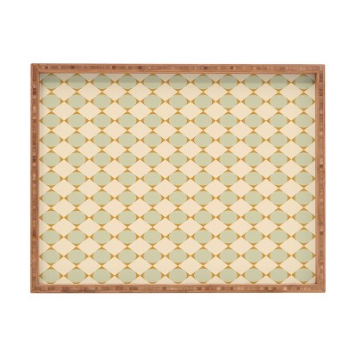 Colour Poems Retro Geometric Pattern III Rectangular Tray - Deny Designs