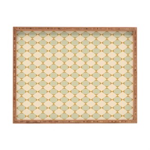 Colour Poems Retro Geometric Pattern III Rectangular Tray - Deny Designs - 1 of 2