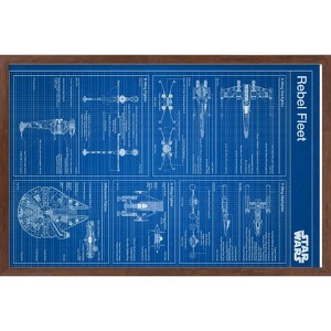 Trends International Star Wars: Saga - Rebel Blueprint Framed Wall Poster Prints - 1 of 4