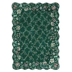 Coolmee Area Rugs Floral Washable Rugs for Bedroom with Non Slip Backing Vintage Low Pile for Bedroom Living Room Farmhouse - 1 of 4