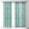 Holli Zollinger Kikka Teal 50" x 64" Single Panel Sheer Window Curtain - Deny Designs - 2 of 4