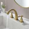 CLIHOME 8 in. Widespread 3-Hole 1.2 GPM Bathroom Faucet Faucet With Double-Handle - 4 of 4