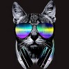 Men's Design By Humans Music Lover Cat By clingcling T-Shirt - 2 of 4