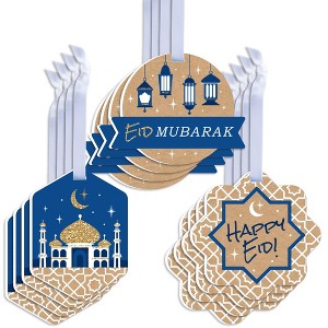 Big Dot of Happiness Eid Mubarak - Assorted Hanging Ramadan Party Favor Tags - Happy Eid Gift Tag Toppers - Set of 12 - 1 of 4