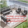 ALAULM Aluminum Patio Furniture Set Modern Metal Outdoor Conversation Sets w/45in Propane Fire Pit Table, Swivel Rocking Chairs w/5.1 Inch Cushion - 4 of 4