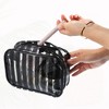 Unique Bargains Portable PVC Clear Zipper Makeup Bag Organizers 1 Pc - 3 of 4