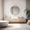 PAGED Round Shatterproof Bathroom Mirror,HD Silver-Plated Glass with Moisture-Resistant Aluminum Frame,Wall-Mounted Mirror for Bathroom - 2 of 4