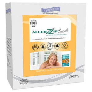 PROTECT-A-BED ALLERZIP Smooth Anti-Allergy & bed bug proof Mattress Protector Queen