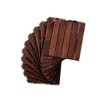 Vynxaria 10 Pieces of Red - Brown Solid Wood - Look Tile Flooring, 12x12 Square with Striped Pattern, Ideal for Patio, Poolside, Balcony, Courtyard - 3 of 4