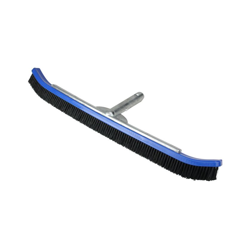 Pool Central Curved Nylon Bristle Pool Wall Brush with Aluminum Handle 24'' - Blue, 1 of 4