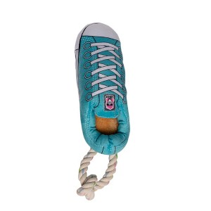 American Pet Supplies Squeaking Comfort Plush Sneaker Dog Toy – Rope, Squeaker & Treat Compartment, Safe & Durable - 1 of 4