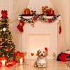 6FT Christmas Garland with Lights,Artificial Rattan with Red Gold Decorations,Garland for Home Indoor Fireplace Mantle Outdoor Decor,Battery Operated - 2 of 4